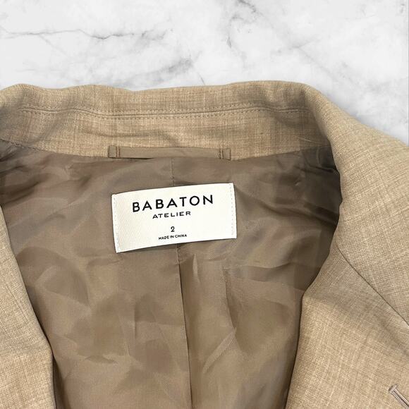 Aritzia Babaton Atelier Blazer Beige oversized size 2 - Picture 4 of 7